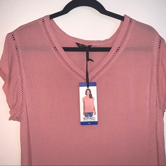 NWT Buffalo by David Button Pink Large Top - Picture 2 of 10